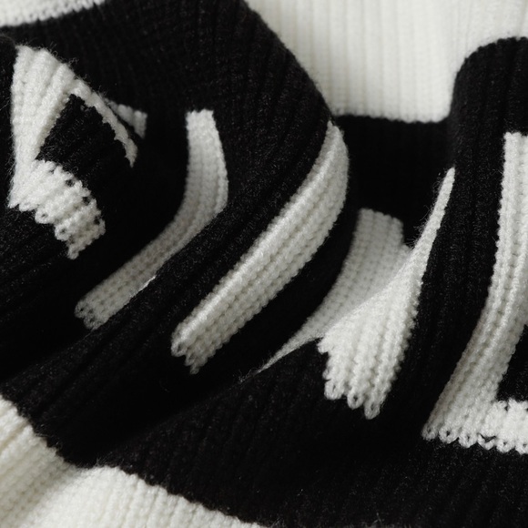 Celine Monochrome Striped Crew Neck Sweater - Picture 5 of 6